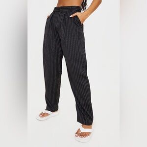 PrettyLittleThing Black Striped Women’s Dress Pants